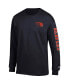ფოტო #2 პროდუქტის Men's Black Oregon State Beavers Team Stack Long Sleeve T-shirt