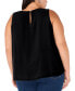 Фото #2 товара Plus Size Shirred-Neck Embellished Top