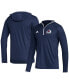 Фото #1 товара Men's Navy Colorado Avalanche Team Long Sleeve Quarter-Zip Hoodie T-shirt