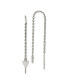 ფოტო #1 პროდუქტის Stainless Steel Polished Triangle Dangle Threader Earrings