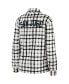 Women's Oatmeal San Jose Sharks Plaid Button-Up Shirt Jacket