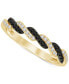 ფოტო #1 პროდუქტის Black Diamond (1/10 ct. t.w.) & White Diamond (1/10 ct. t.w.) Twist Band in 14k Gold