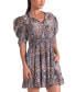 ფოტო #2 პროდუქტის Women's Paisley-Print Chiffon Puff-Sleeve Mini Dress