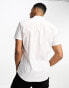 Jack & Jones Originals short sleeve smart shirt in white