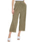 Фото #1 товара Women's High-Rise Cropped Wide-Leg Plissé Pants