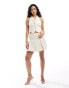 Фото #1 товара Edited pleated mini skirt co-ord in cream