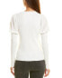 Rebecca Taylor Slit Neck Pullover Women's White Xl