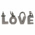 Фото #1 товара Статуэтки и фигурки DKD Home Decor Декоративная фигура Love Серый Смола 4 шт (13 x 6 x 23 см) (40 x 4 x 22 см)