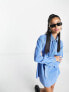 Фото #4 товара ASOS DESIGN cord belted shirt dress in blue