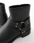 Pull&Bear boot with buckle detail in black