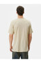 4sam10075hk 057 Bej Erkek Jersey Kısa Kollu Basic T-shirt