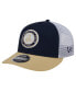 ფოტო #1 პროდუქტის Men's Navy Philadelphia Union Throwback Trucker Low Profile 9FIFTY Snapback Hat