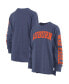 Women's Navy Auburn Tigers Plus Size Two-Hit Canyon Long Sleeve T-shirt