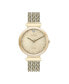 Фото #1 товара Часы и аксессуары Jones New York женские Аналоговые наручные часы с бриллиантом и золотистым циферблатом 40мм
