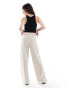 JDY button detail wide leg dad trousers in stone Серый, M - EU 38 - фото #4