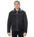 ფოტო #1 პროდუქტის Men's Leather Banded Sheepskin Casual Jacket, Black Suede with Brissa Wool