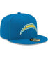 Фото #2 товара Men's Powder Blue Los Angeles Chargers Omaha Primary Logo 59FIFTY Fitted Hat