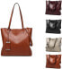 Coolives Tote PU Leather Shopping Bag for Women Vertical Handbags Shoulder Bag with Shoulder Strap Damask