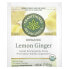 Herbal Teas, Organic Lemon Ginger, Caffeine Free, 16 Wrapped Tea Bags, 1.13 oz (32 g)