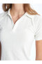 Фото #6 товара LCWAIKIKI Classic Polo Yaka Düz Kısa Kollu Kadın Tişört