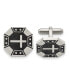 Stainless Steel Brushed Black IP-plated Cross Cufflinks
