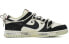 【定制球鞋】 Nike Dunk Low Retro “Plaid” 水墨桃花 中国风 泼墨做旧 低帮 板鞋 男款 黑白 / Кроссовки Nike Dunk Low DV0827-100