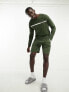 Boss Bodywear tape sweatshirt in khaki