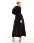 Фото #8 товара Mango tailored waistband midi dress in black