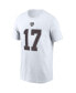 Фото #3 товара Men's Davante Adams White Las Vegas Raiders Player Name & Number T-shirt