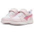 Кроссовки PUMA Rebound V6 Lo AC+ для детей White / Fast Pink / Whisp Of Pink, 24 - фото #5