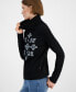 ფოტო #3 პროდუქტის Women's Snowflake Graphic Turtleneck Sweater