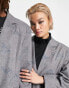 COLLUSION Unisex oversized blazer in light grey with blue print