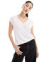 Фото #2 товара Vero Moda v-neck t-shirt in white