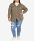 ფოტო #4 პროდუქტის Plus Size Amber Boucle Cardigan Sweater