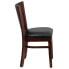 Фото #1 товара Lacey Series Solid Back Walnut Wood Restaurant Chair - Black Vinyl Seat