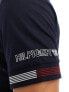 Tommy Hilfiger flag cuff t-shirt in navy