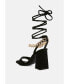 Фото #2 товара Gone Gurl Metal Chain Lace Up Sandals