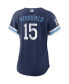 ფოტო #3 პროდუქტის Women's Whit Merrifield Navy Kansas City Royals Alternate City Connect Replica Player Jersey