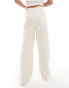 4th & Reckless wool mix cable knit flared trousers co-ord in cream