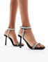 Steve Madden Elitist embellished strappy sandal in black and silver Черный, 38 - фото #8