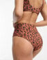 Billabong Spotted In Paradise high waist bikini bottom in reversible animal print