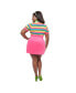 ფოტო #2 პროდუქტის Plus Size Match Game Mini Skirt