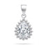 Фото #4 товара Charming silver jewelry set with zircons SET226W (earrings, pendant)
