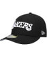 Фото #4 товара Men's Black Los Angeles Lakers Team Logo Low Profile 59FIFTY Fitted Hat