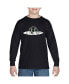 ფოტო #2 პროდუქტის Believe UFO - Boy's Child Word Art Long Sleeve T-Shirt