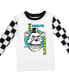 ფოტო #2 პროდუქტის Little Boys Freddy Fazbear Face Youth Black & White Checkered Long Sleeve Shirt & Sleep Pants Set