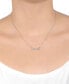 Фото #2 товара Giani Bernini gianni Berini 2-Pair Cubic Zirconia Amor Frontal Necklace (11/50 ct. t.w.) Set in Sterling Silver