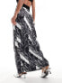 Vero Moda lace print jersey maxi skirt in mono