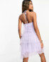 Collective the Label tiered tulle mini dress in lilac