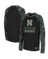 Фото #2 товара Big Boys Black, Camo Nebraska Huskers OHT Military-Inspired Appreciation Raglan Long Sleeve T-shirt
